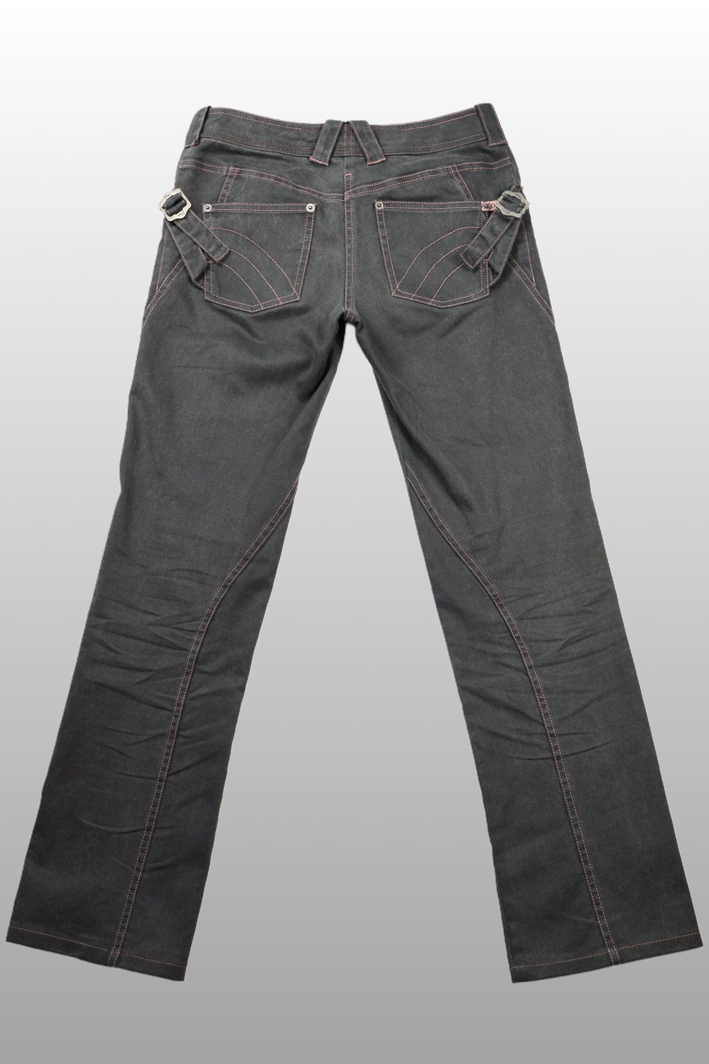 RARE FW04 Christian Dior Pink Stitch Denim Pants