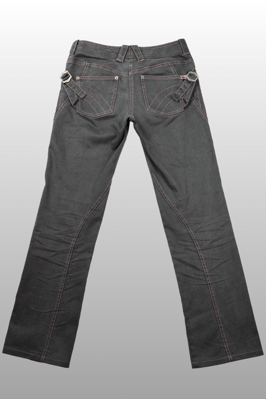 RARE FW04 Christian Dior Pink Stitch Jeans