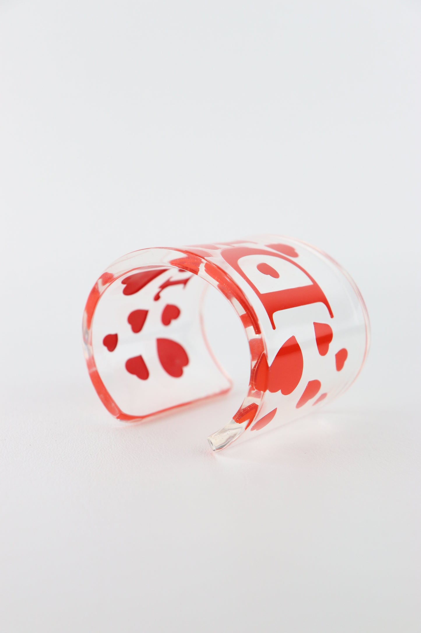 Christian Dior Heart Resin Bangle Cuff