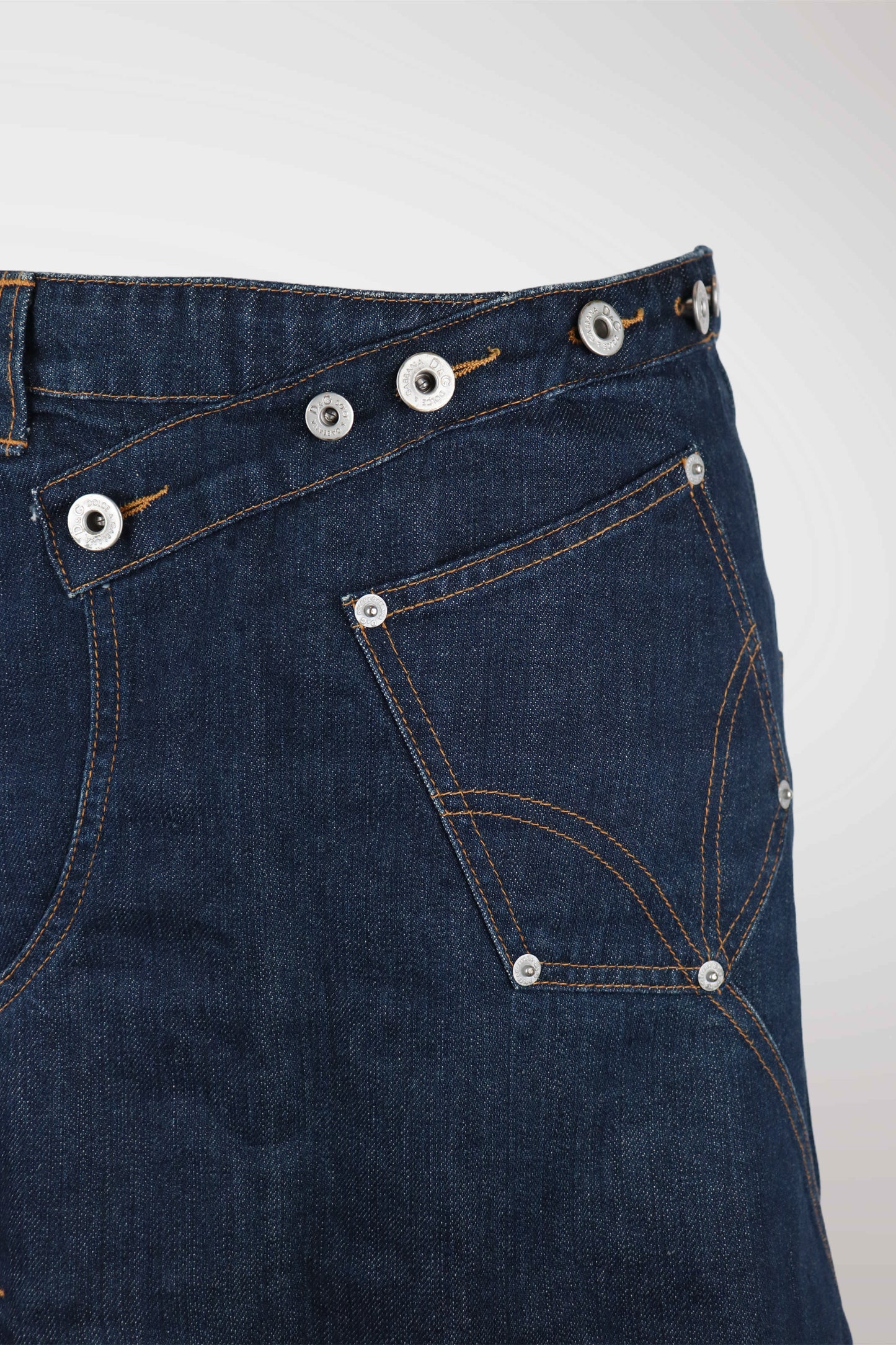 Close-up of blue denim jeans with button details on a white background
mint condition vintage
designer archive piece
rare runway sample
one of a kind vintage
limited edition designer
authentic vintage designer
rare vintage designer find
collectible vintage fashion
high-end vintage clothing
luxury vintage apparel
designer vintage statement piece
genuine vintage couture
archival designer clothing
runway vintage fashion
vintage designer investment piece