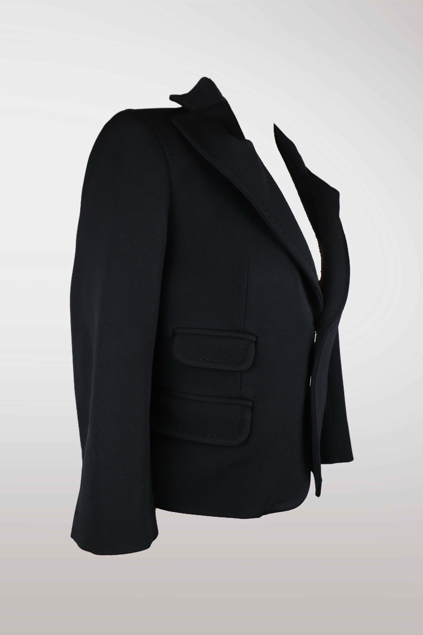 Black blazer on a mannequin against a white background
mint condition vintage
designer archive piece
rare runway sample
one of a kind vintage
limited edition designer
authentic vintage designer
rare vintage designer find
collectible vintage fashion
high-end vintage clothing
luxury vintage apparel
designer vintage statement piece
genuine vintage couture
archival designer clothing
runway vintage fashion
vintage designer investment piece