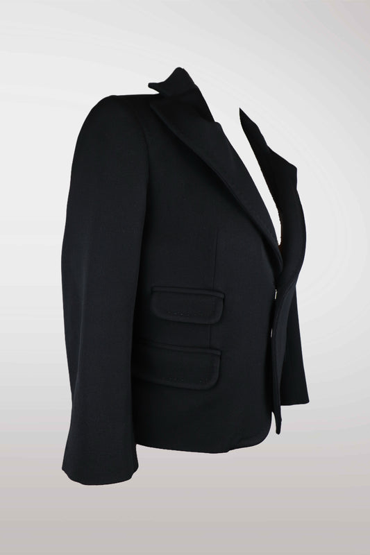 Black blazer on a mannequin against a white background
mint condition vintage
designer archive piece
rare runway sample
one of a kind vintage
limited edition designer
authentic vintage designer
rare vintage designer find
collectible vintage fashion
high-end vintage clothing
luxury vintage apparel
designer vintage statement piece
genuine vintage couture
archival designer clothing
runway vintage fashion
vintage designer investment piece