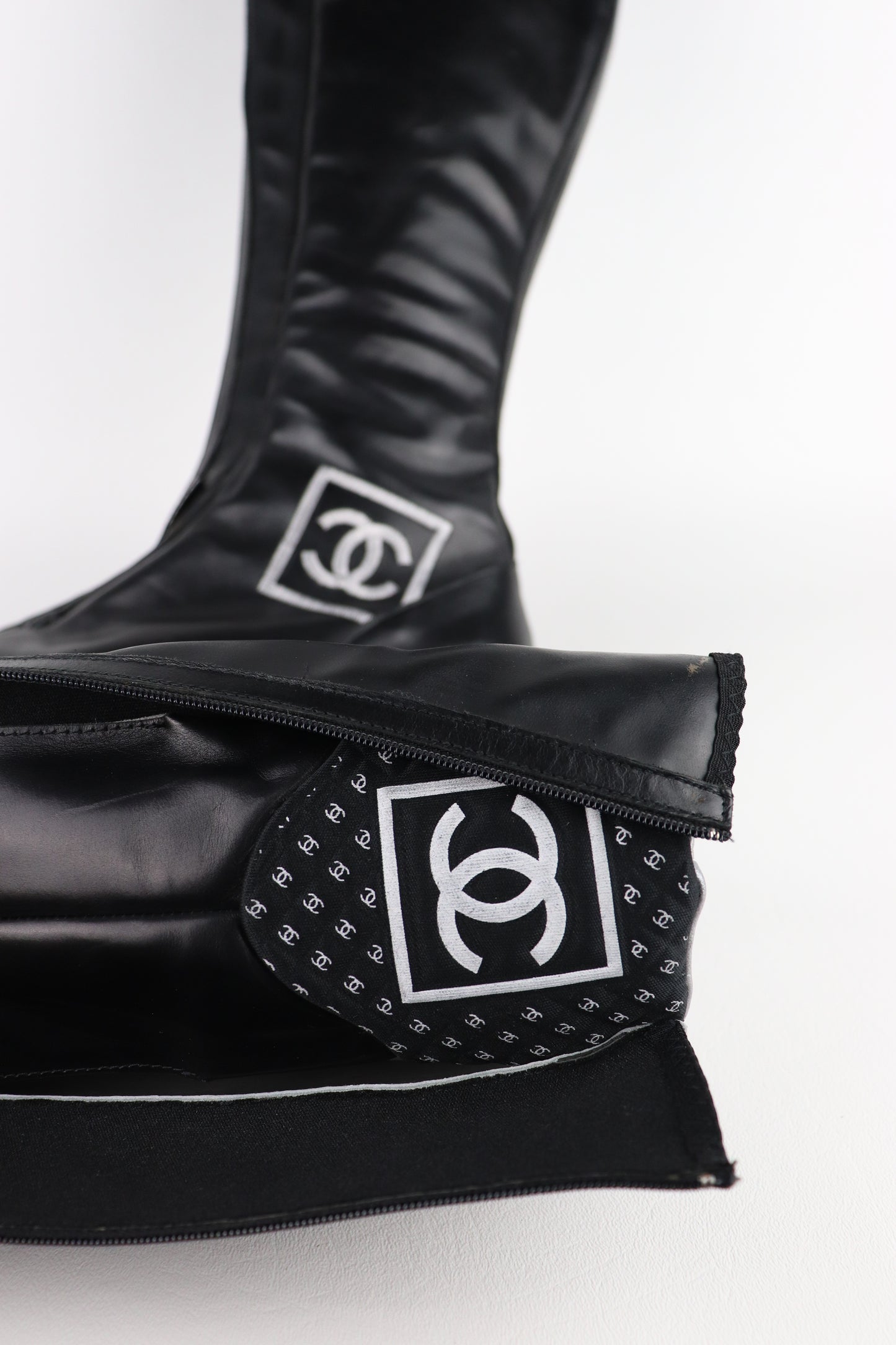 RARE Chanel CC Logo Moto Boots | EU35.5 | US6