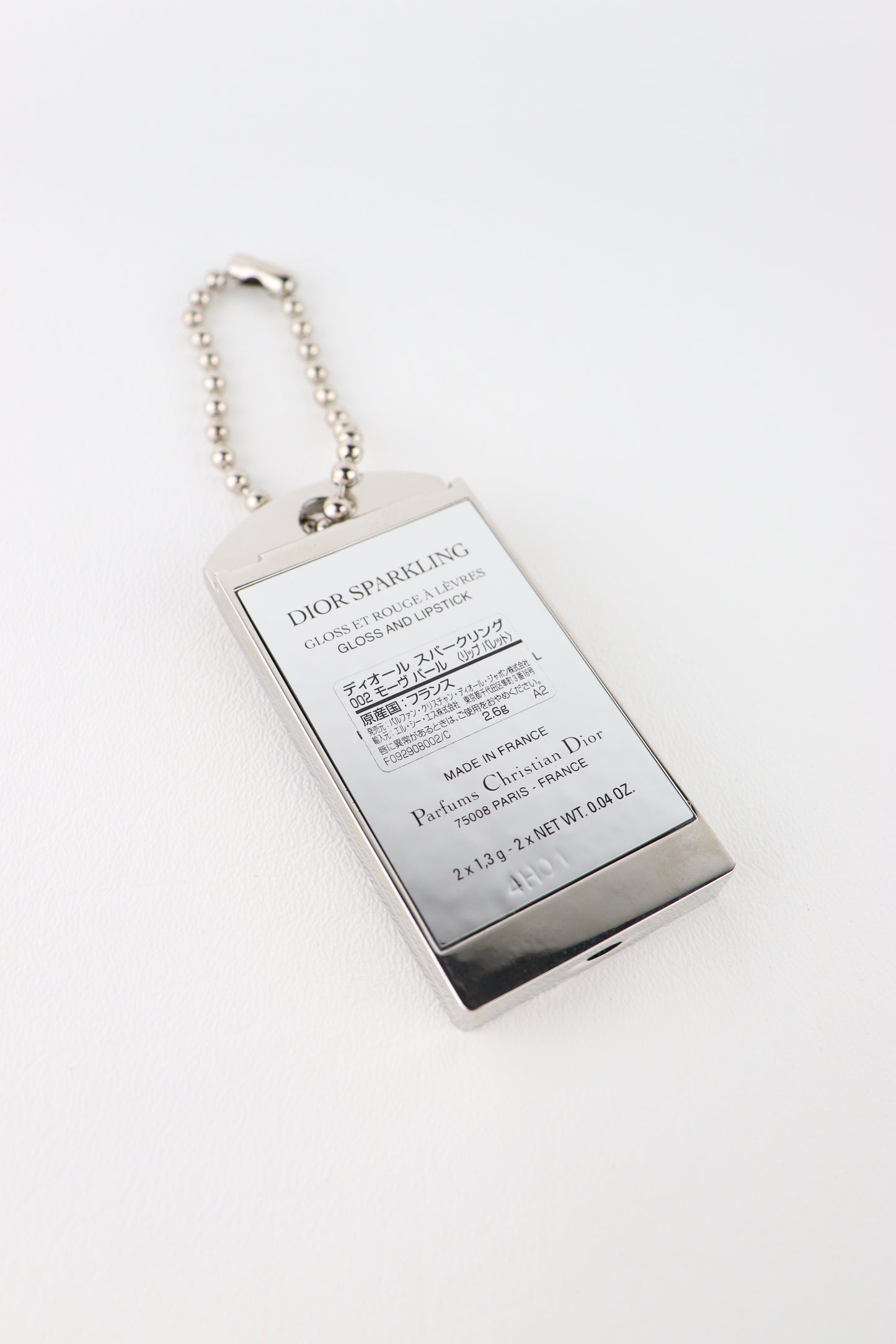 Christian Dior Sparkling Silver Dog Tag Charm
