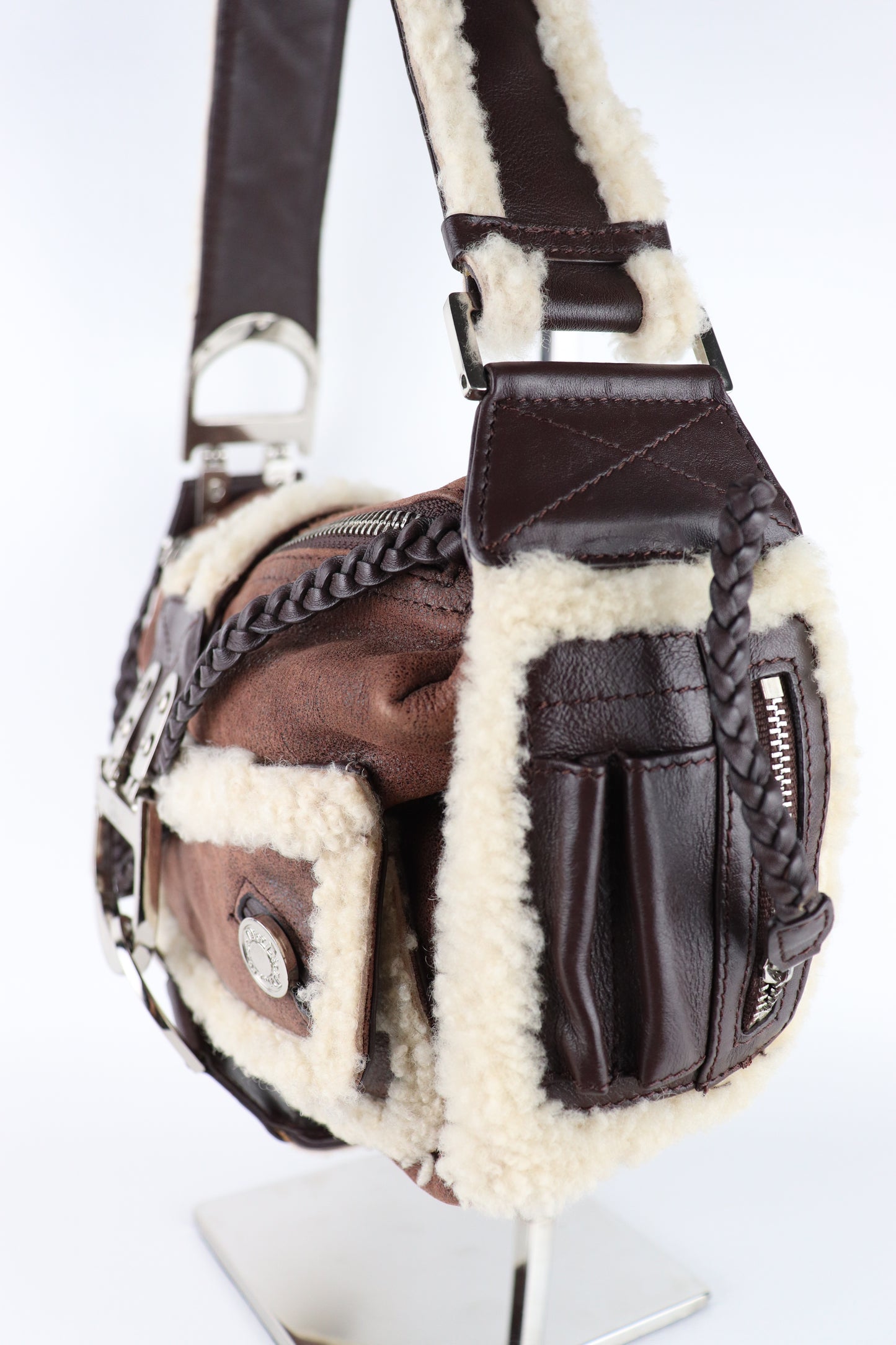 2000s Dior Flight Sherpa Bag