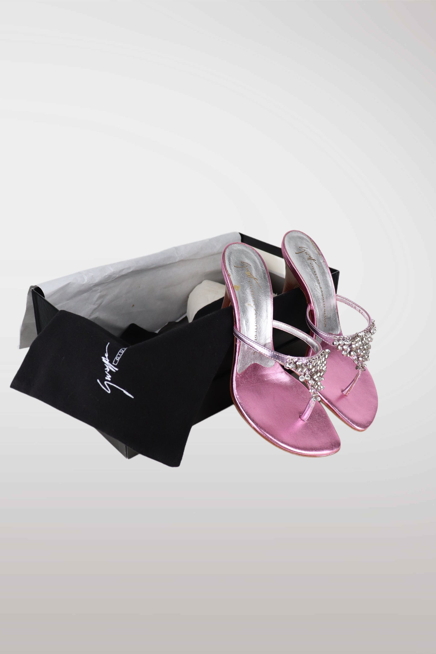 Giuseppe Zanotti Jeweled Pink Sandals EU34.5