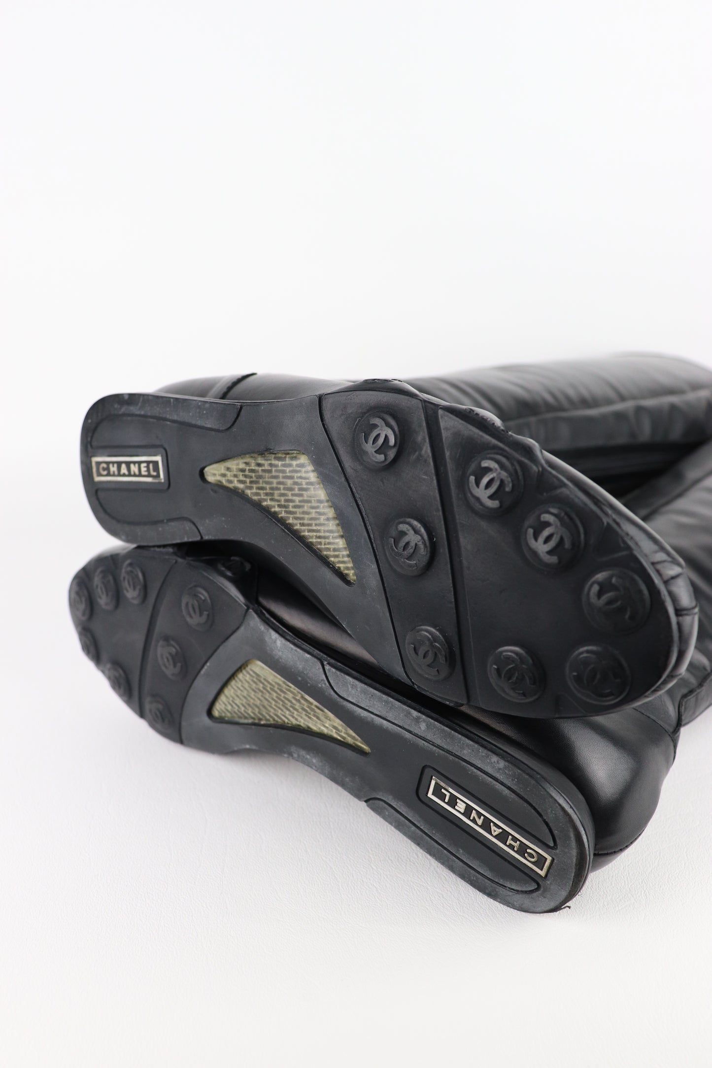 RARE Chanel CC Logo Moto Boots | EU35.5 | US6