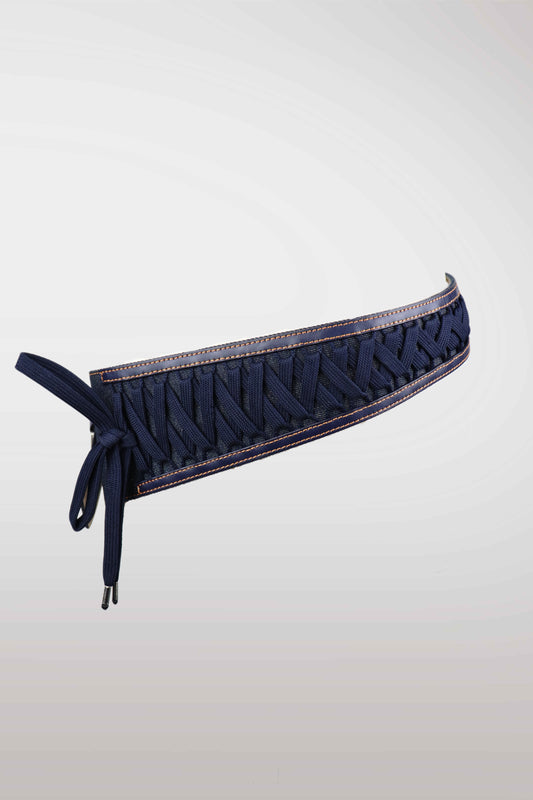 Christian Dior Denim & Leather Corset Belt