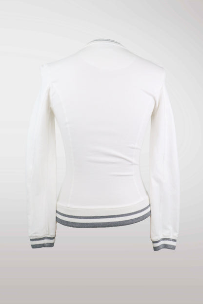 D&G White Zip-Up Track Jacket