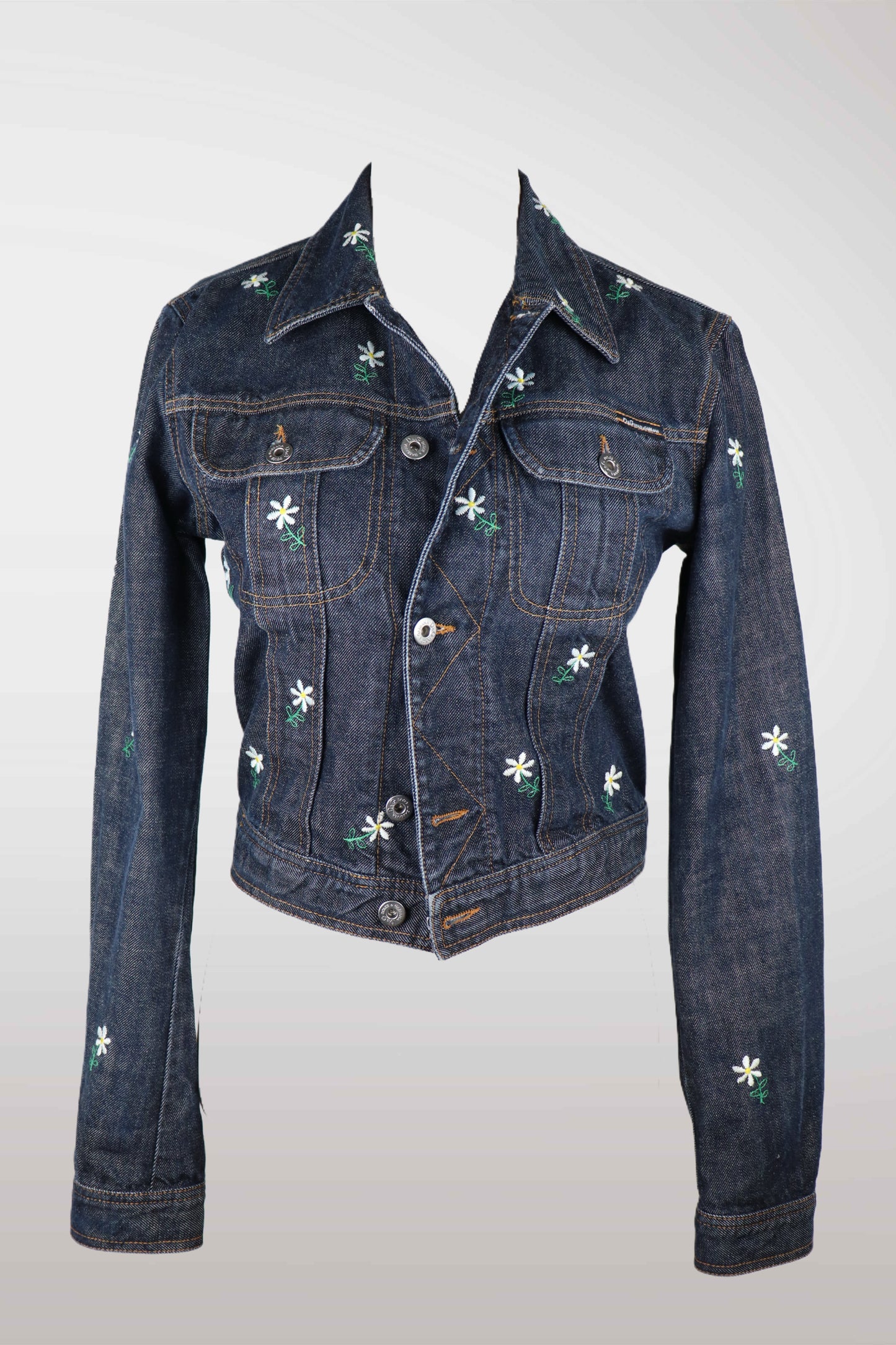 Early 2000s D&G Daisy Embroidered Denim Set (description)