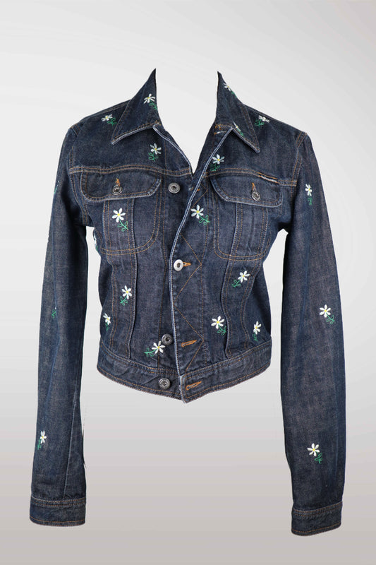 Early 2000s D&G Daisy Embroidered Denim Set (description)