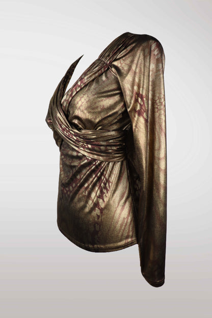 Caché Slinky Animal Print Top