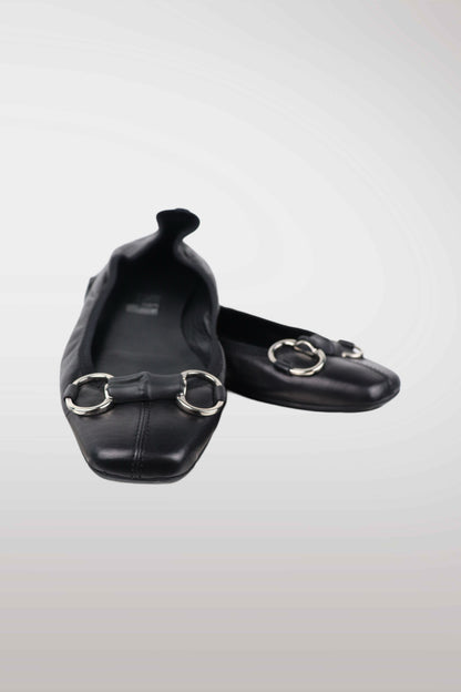 Gucci Horsebit Leather Ballet Flats