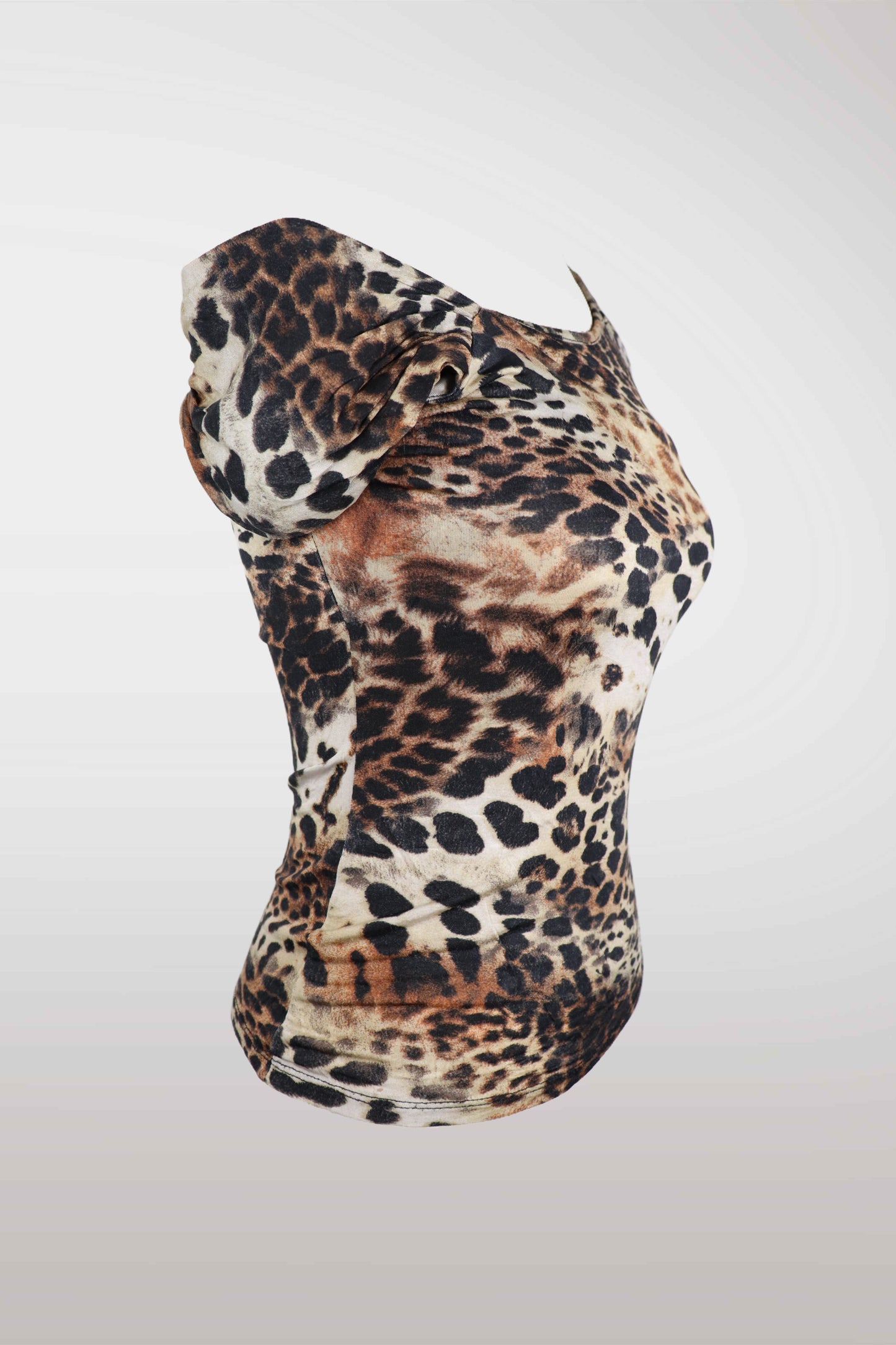 Caché Leopard Off-Shoulder Top