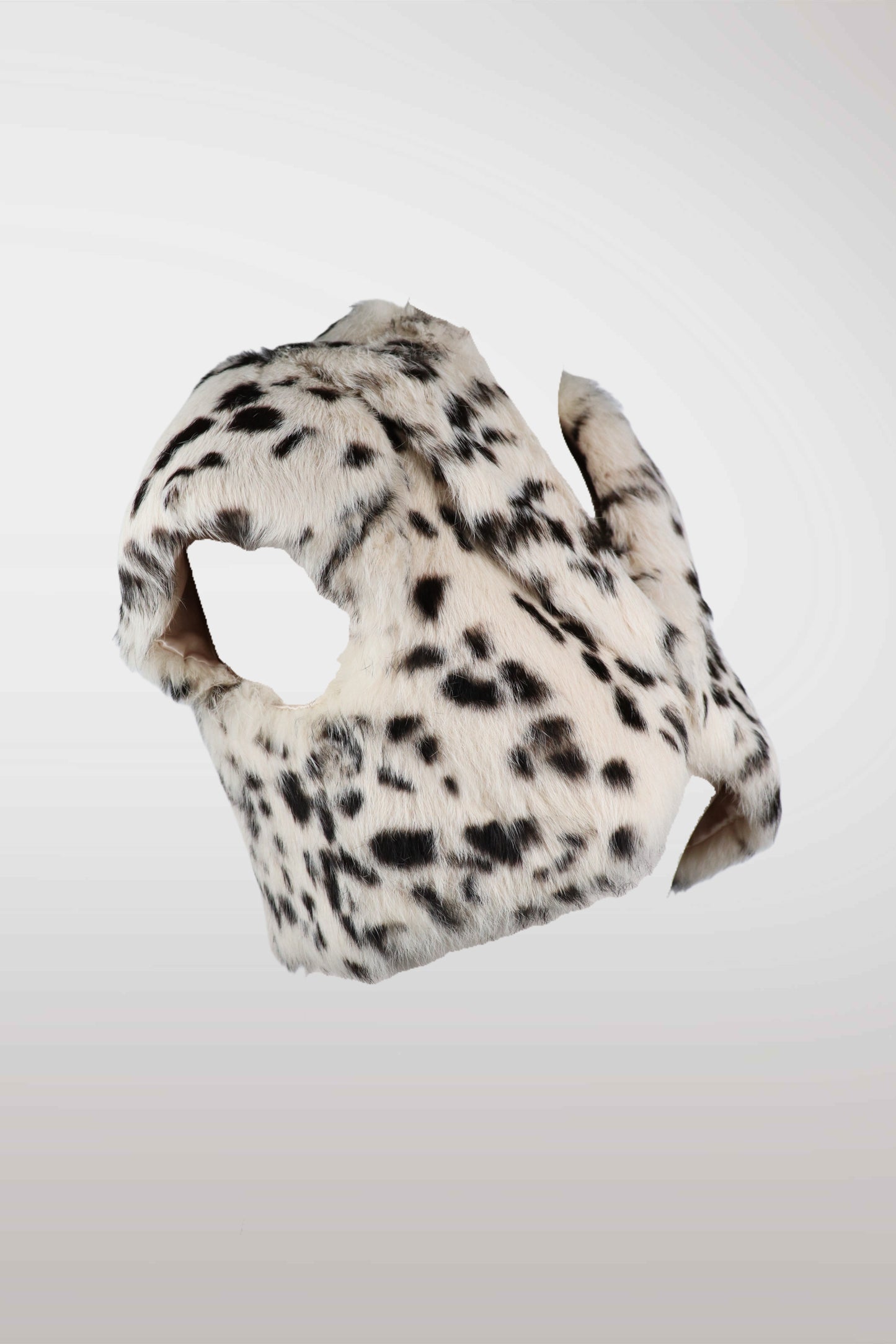 Spotted Genuine Rabbit Fur Bolero