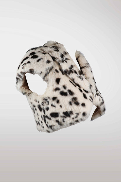 Spotted Genuine Rabbit Fur Bolero