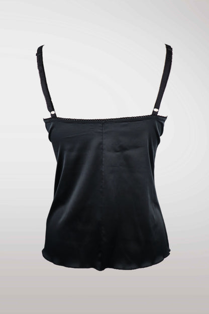 "I <3 D&G" Black Satin Camisole