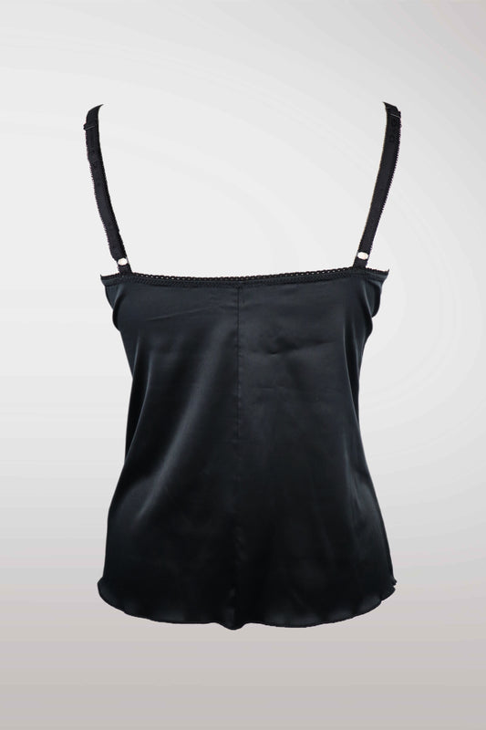 "I <3 D&G" Black Satin Camisole