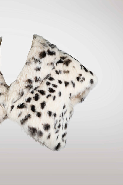 Spotted Genuine Rabbit Fur Bolero