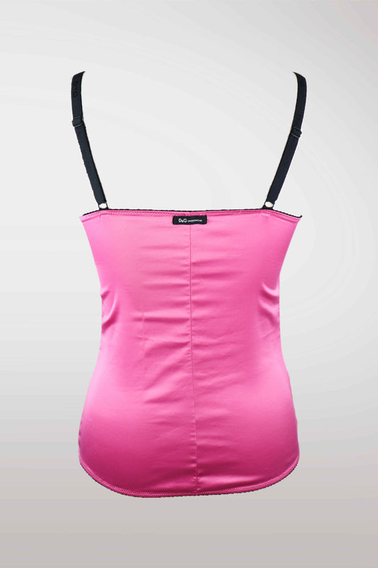 D&G Fuchsia Satin Camisole