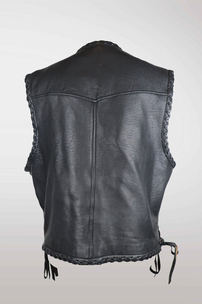 Black leather vest with lace-up details on a white background
mint condition vintage
designer archive piece
rare runway sample
one of a kind vintage
limited edition designer
authentic vintage designer
rare vintage designer find
collectible vintage fashion
high-end vintage clothing
luxury vintage apparel
designer vintage statement piece
genuine vintage couture
archival designer clothing
runway vintage fashion
vintage designer investment piece