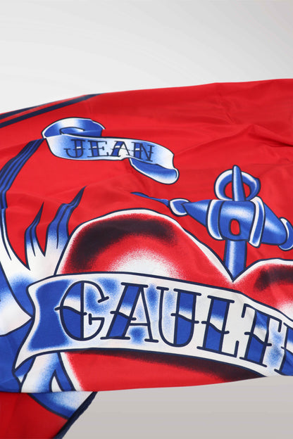 Jean-Paul Gaultier 2015 Heart & Anchor Tattoo Scarf