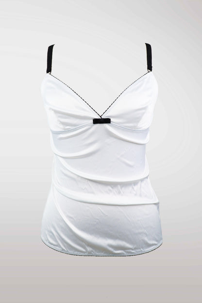 D&G White Satin Cami Top