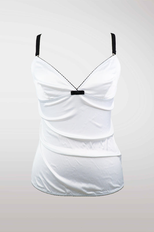 D&G White Satin Cami Top