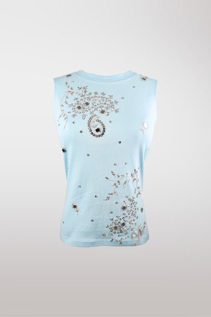 Christian Dior by Galliano Embellished Sequin Sleeveless Top