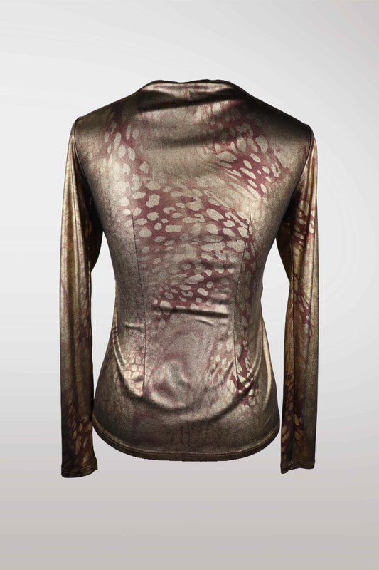 Caché Slinky Animal Print Top