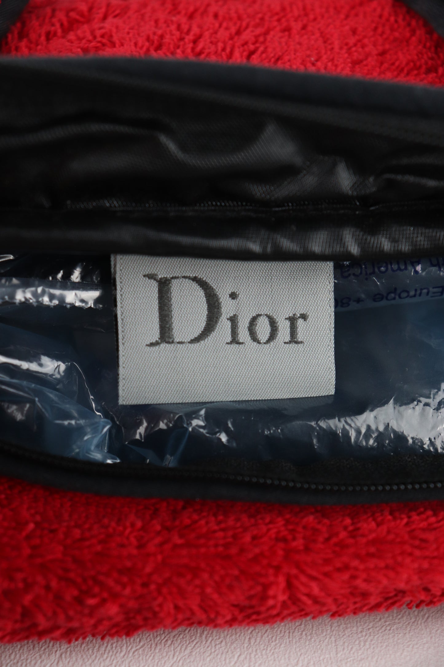 RARE Dior x Galliano Red Terry Boston Bag