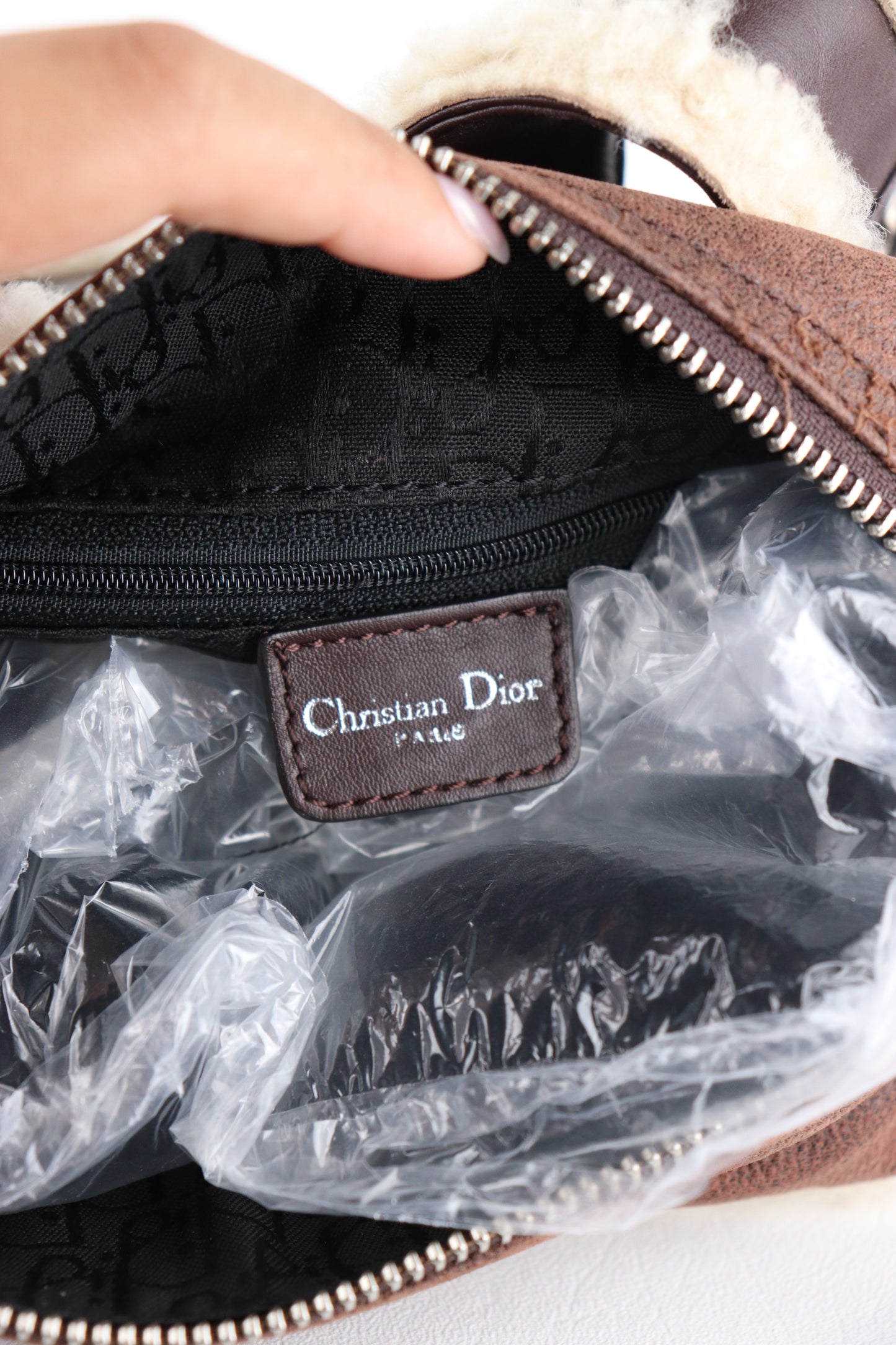 2000s Dior Flight Sherpa Bag