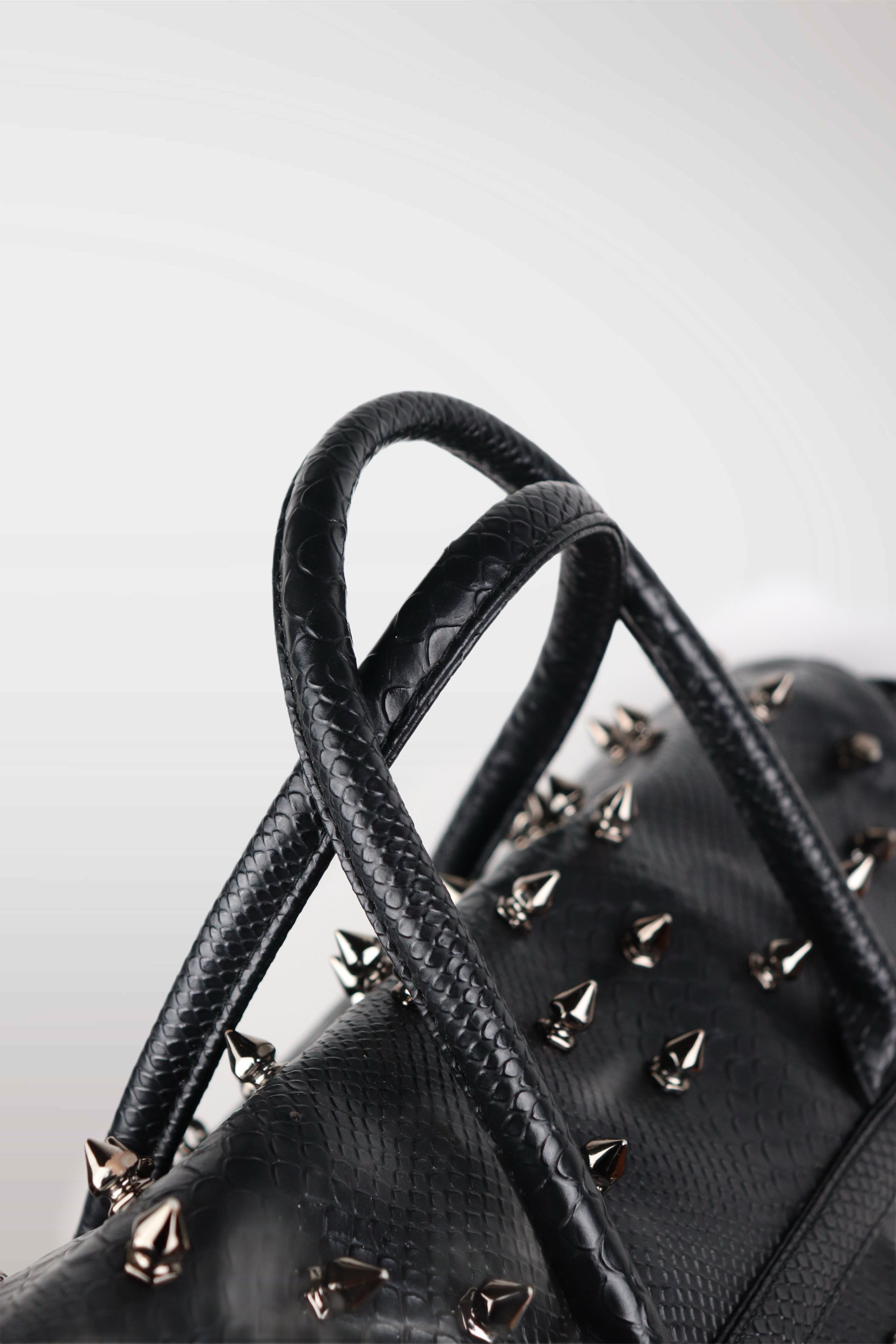 2000's Studded Cross Black 'Firkin' Bag | Vintage Designer Archive
