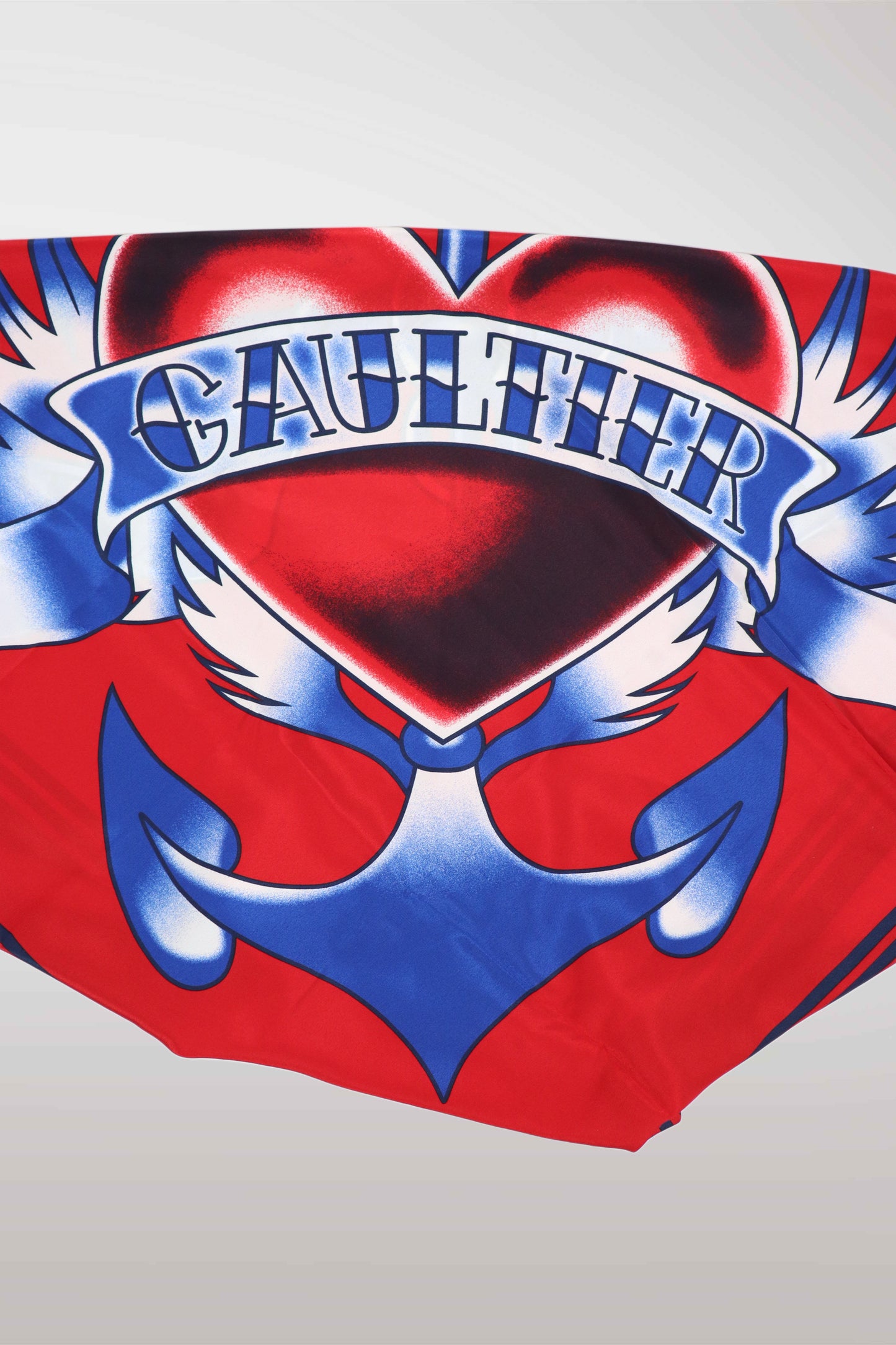 Jean-Paul Gaultier 2015 Heart & Anchor Tattoo Scarf