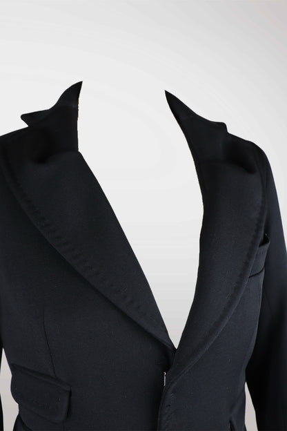 Black coat on a mannequin against a white background
mint condition vintage
designer archive piece
rare runway sample
one of a kind vintage
limited edition designer
authentic vintage designer
rare vintage designer find
collectible vintage fashion
high-end vintage clothing
luxury vintage apparel
designer vintage statement piece
genuine vintage couture
archival designer clothing
runway vintage fashion
vintage designer investment piece