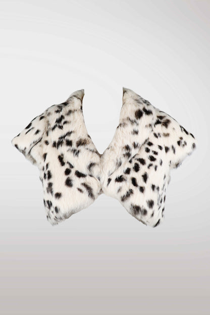 Spotted Genuine Rabbit Fur Bolero