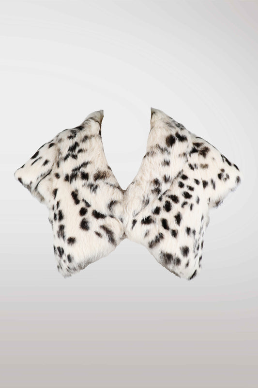 Spotted Genuine Rabbit Fur Bolero