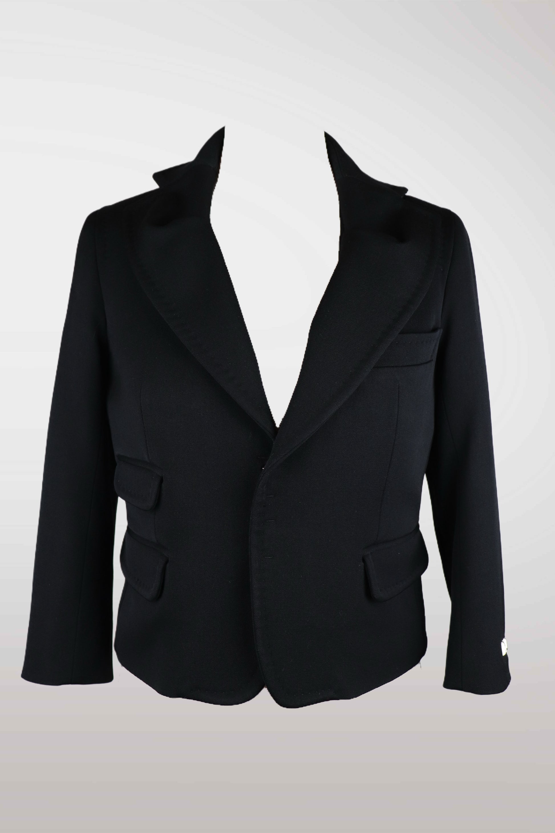 Black blazer on a white background
mint condition vintage
designer archive piece
rare runway sample
one of a kind vintage
limited edition designer
authentic vintage designer
rare vintage designer find
collectible vintage fashion
high-end vintage clothing
luxury vintage apparel
designer vintage statement piece
genuine vintage couture
archival designer clothing
runway vintage fashion
vintage designer investment piece