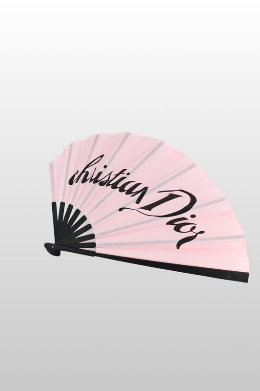 RARE Christian Dior by John Galliano 2000s Light Pink Fan