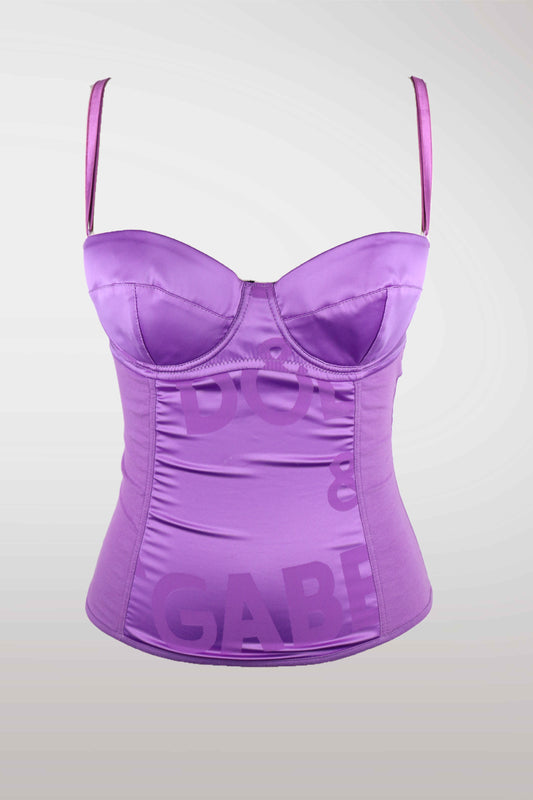 Dolce & Gabbana Purple Bustier Top