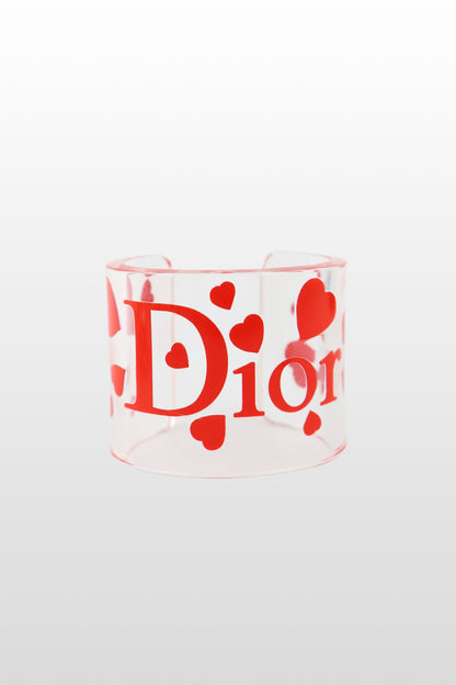 Dior Heart Resin Bangle Cuff