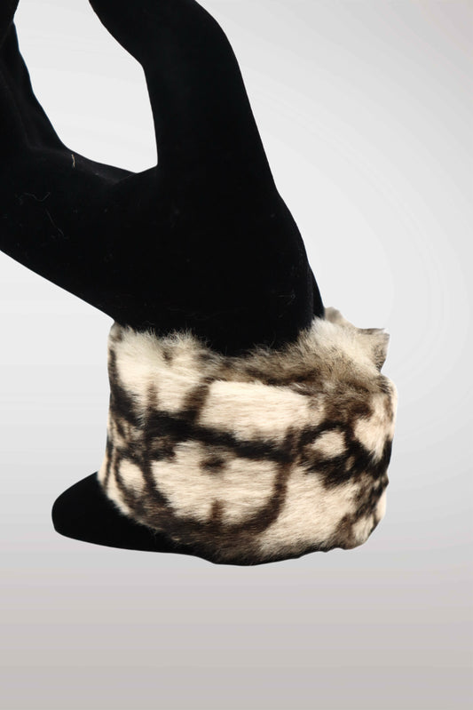 Christian Dior Rabbit Fur Slap Cuff