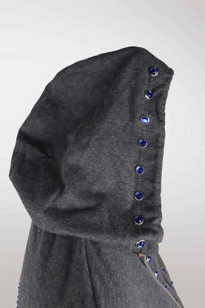 RARE D&G Blue Jeweled Zip-up Hooded Jacket