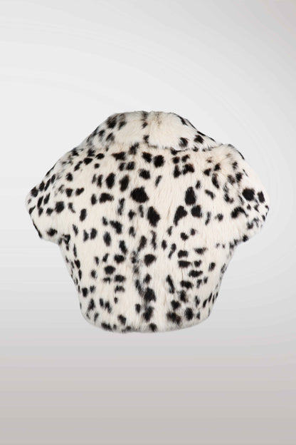 Spotted Genuine Rabbit Fur Bolero