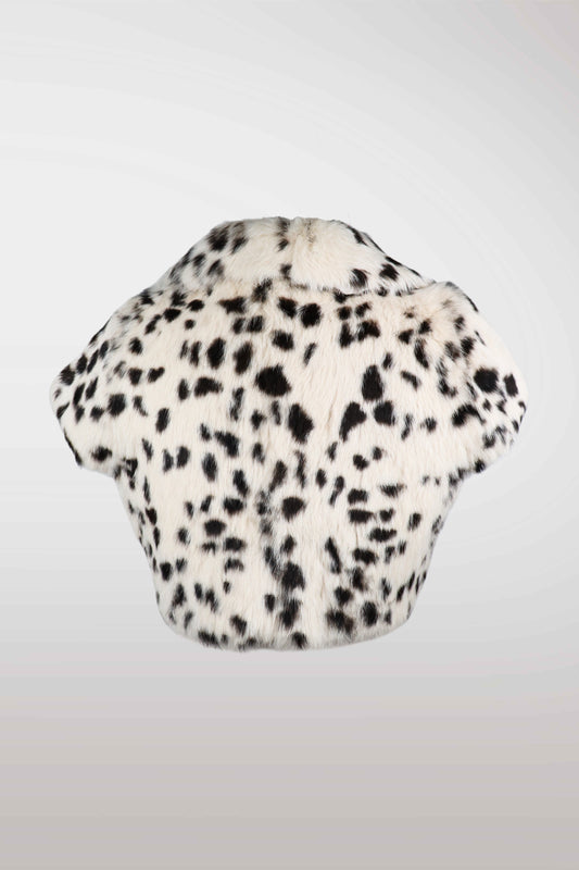 Spotted Genuine Rabbit Fur Bolero