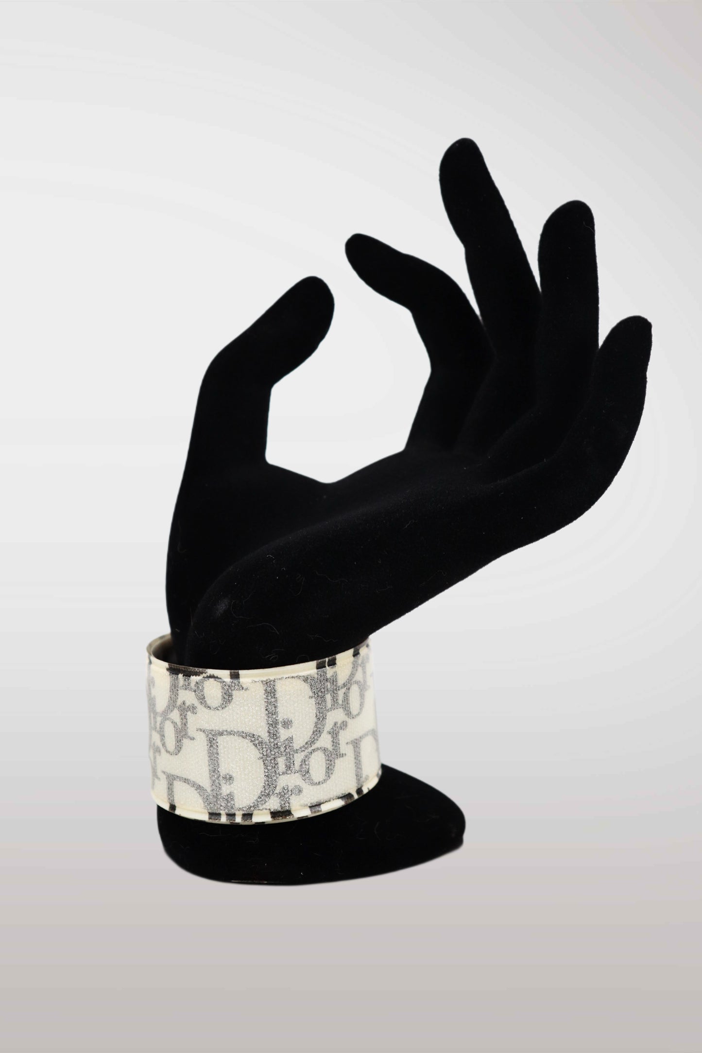 Christian Dior Monogram Slap Bracelet/Cuff BEIGE