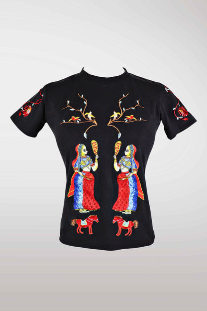 Christian Dior 2002 Oriental Embroidered T-Shirt