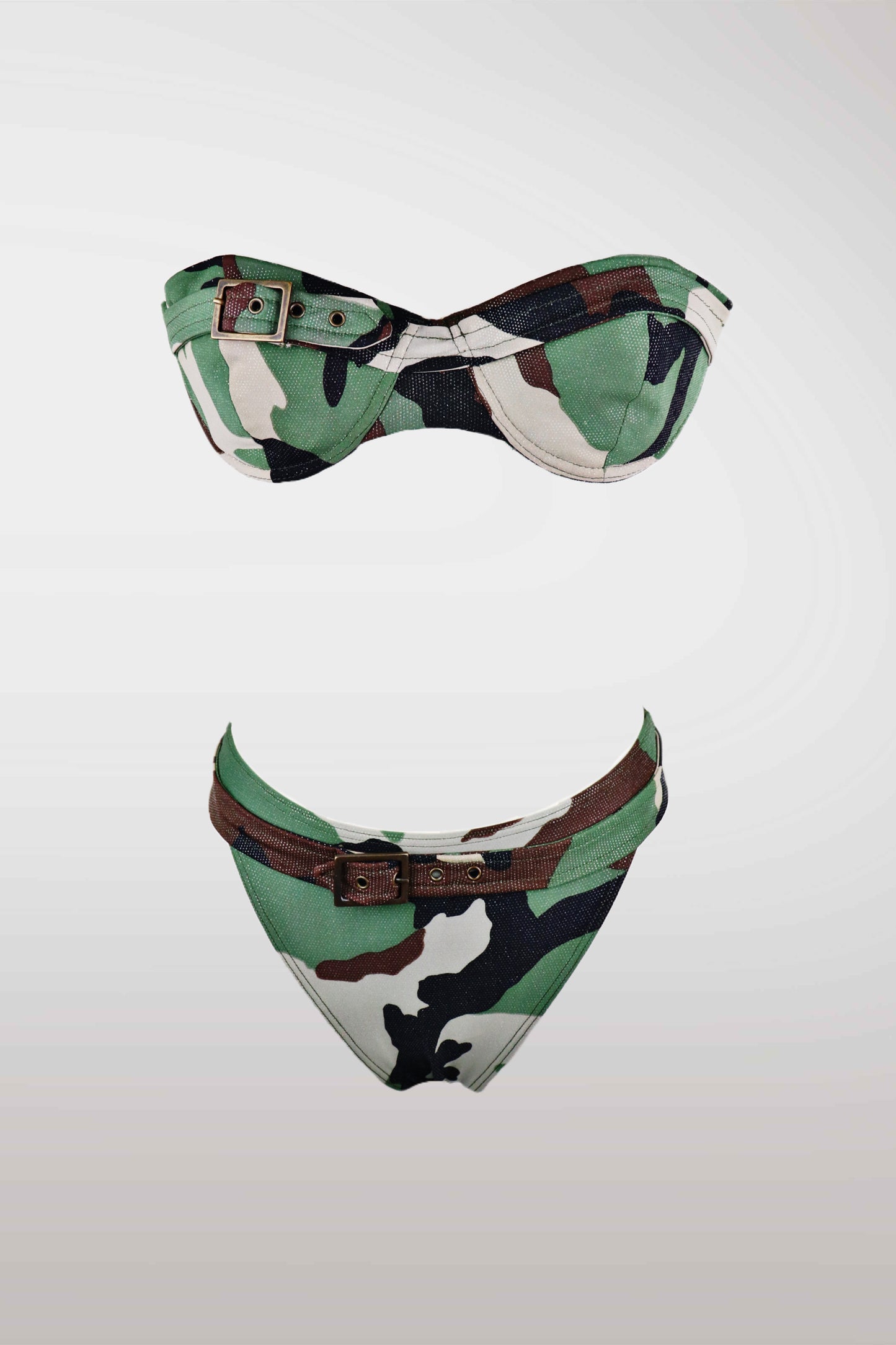 Christian Dior 2001 Camouflage Embellishment Bikini Set