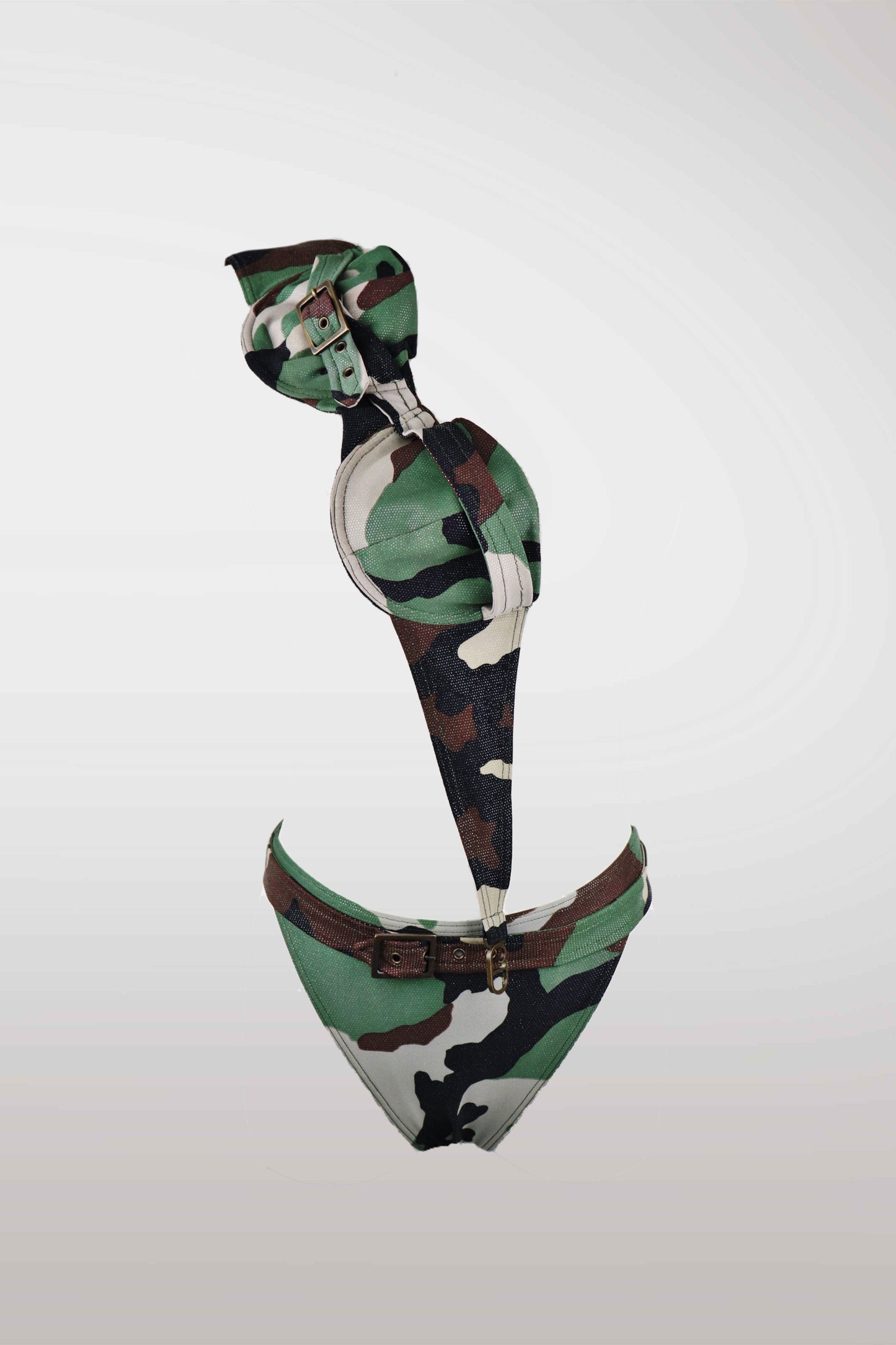 Christian Dior 2001 Camouflage Embellishment Bikini Set