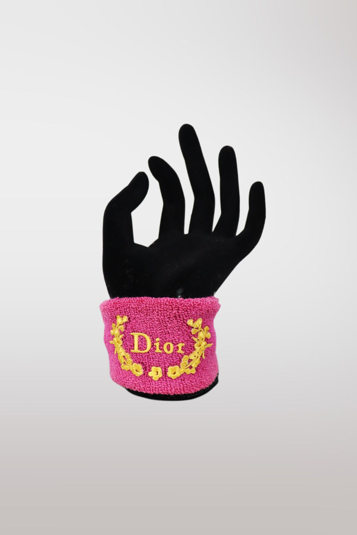 Christian Dior Fuchsia & Yellow Sport Wristband (PAIR)